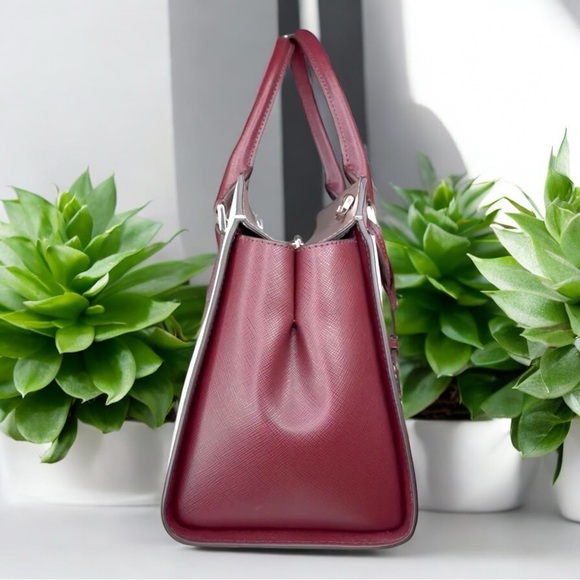 Kate Spade White and Brown Structured Satchel - Picture 2 of 16